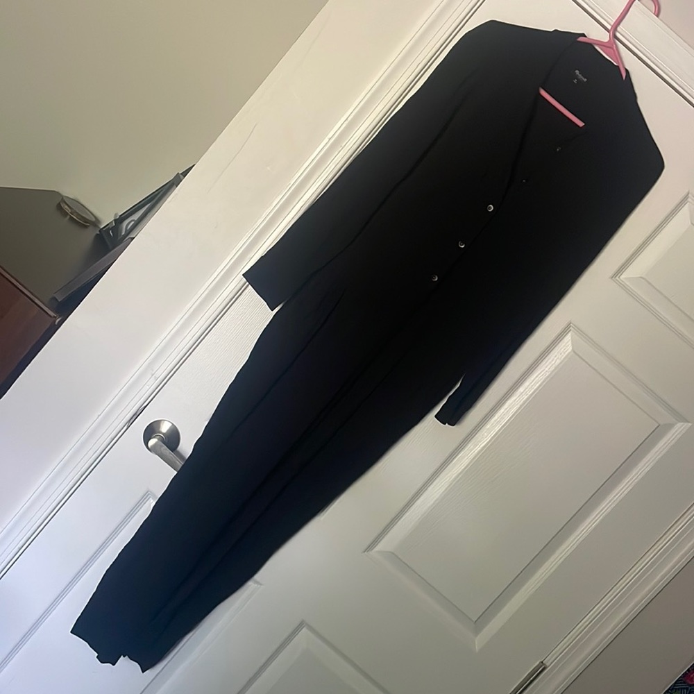 Black button down jumpsuit